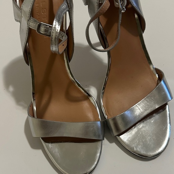 Halston Heritage Metallic Silver Heels - Picture 3 of 5